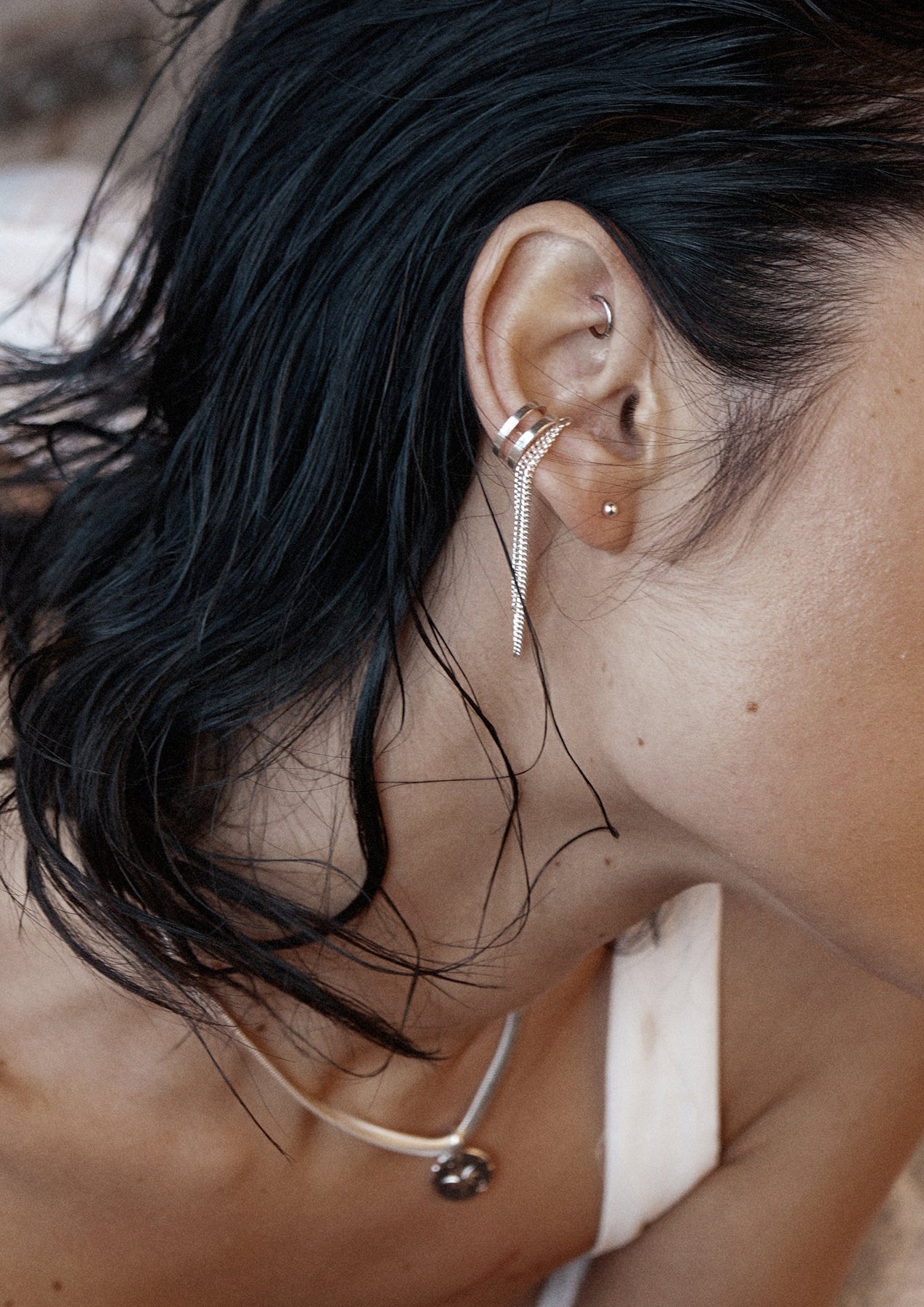 Revolve Ear Cuff - Silver